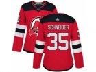 Women Adidas New Jersey Devils #35 Cory Schneider Red Home Authentic Stitched NHL Jersey