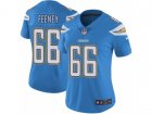 Women Nike Los Angeles Chargers #66 Dan Feeney Vapor Untouchable Limited Electric Blue Alternate NFL Jersey