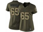 Women Nike Baltimore Ravens #65 Nico Siragusa Limited Green Salute to Service NFL Jersey