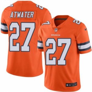 Nike Denver Broncos #27 Steve Atwater Orange Men\'s Stitched NFL Limited Rush Jersey
