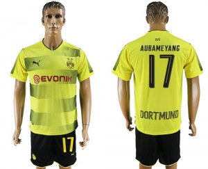 2017-18 Dortmund 17 AUBAMEYANG Home Soccer Jersey