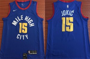 Nuggets #15 Nikola Jokic Blue Nike Swingman Jersey