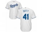 Mens Majestic Kansas City Royals #41 Danny Duffy Replica White Home Cool Base MLB Jersey