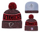 Falcons Fresh Logo Red Pom Knit Hat YD