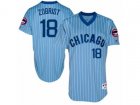 Chicago Cubs #18 Ben Zobrist Replica Blue Cooperstown Throwback MLB Jersey