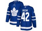 Men Adidas Toronto Maple Leafs #42 Tyler Bozak Blue Home Authentic Stitched NHL Jersey