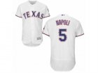 Mens Majestic Texas Rangers #5 Mike Napoli White Flexbase Authentic Collection MLB Jersey