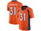 Mens Nike Denver Broncos #31 Justin Simmons Vapor Untouchable Limited Orange Team Color NFL Jersey