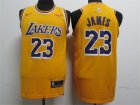 Lakers #23 Lebron James Gold 2018-19 Nike Authentic Jersey