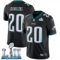 Youth Nike Eagles #20 Brian Dawkins Black 2018 Super Bowl LII Vapor Untouchable Player Limited Jersey