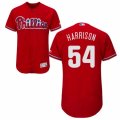 Men's Majestic Philadelphia Phillies #54 Matt Harrison Red Flexbase Authentic Collection MLB Jersey
