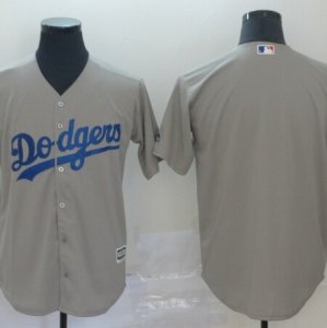 Dodgers Blank Gray Cool Base Jersey