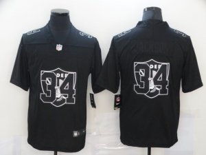 Nike Raiders #34 Bo Jackson Black Shadow Logo Limited Jersey