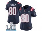 Women Nike New England Patriots #80 Irving Fryar Limited Navy Blue Rush Vapor Untouchable Super Bowl LII NFL Jersey