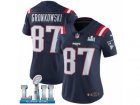 Women Nike New England Patriots #87 Rob Gronkowski Limited Navy Blue Rush Vapor Untouchable Super Bowl LII NFL Jersey