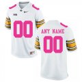 Iowa Hawkeyes White Mens Customized 2018 Breast Cancer Awareness College Football Jersey