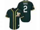 Mens Oakland Athletics #2 Khris Davis 2017 Spring Training Cool Base Stitched MLB Jersey