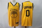 Warriors 0 DeMarcus Cousins Yellow 2018-19 Earned Edition Nike Swingman Jersey