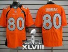 Nike Denver Broncos #80 Julius Thomas Orange Team Color Super Bowl XLVIII NFL Elite Jersey