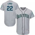 2016 Men Seattle Mariners #22 Robinson Cano Majestic Gray Flexbase Authentic Collection Player Jersey