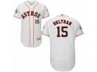 Houston Astros #15 Carlos Beltran Authentic White Home 2017 World Series Bound Flex Base MLB Jersey