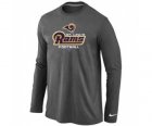 NIKE St.Louis Rams Critical Victory Long Sleeve T-Shirt D.Grey