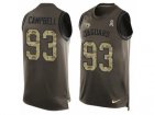 Mens Nike Jacksonville Jaguars #93 Calais Campbell Limited Green Salute to Service Tank Top NFL Jersey
