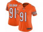 Women Nike Chicago Bears #91 Eddie Goldman Vapor Untouchable Limited Orange Rush NFL Jersey