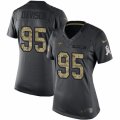 Women's Nike New Orleans Saints #95 Tyeler Davison Limited Black 2016 Salute to Service NFL Jersey