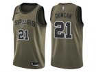 Men Nike San Antonio Spurs #21 Tim Duncan Green Salute to Service NBA Swingman Jersey
