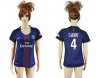 Womens Paris Saint-Germain #4 Cabaye Home Soccer Club Jersey