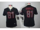Nike Women NFL Houston Texans #81 Daniels Black Jerseys(Impact Limited)