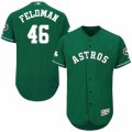 Men's Majestic Houston Astros #46 Scott Feldman Green Celtic Flexbase Authentic Collection MLB Jersey