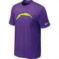 Nike San Diego Chargers Sideline Legend Authentic Logo T-Shirt Purple