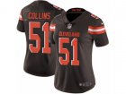 Women Nike Cleveland Browns #51 Jamie Collins Vapor Untouchable Limited Brown Team Color NFL Jersey