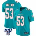 Nike Dolphins #53 Kyle Van Noy Aqua 100th Season Vapor Untouchable Limited