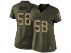 Women's Nike Dallas Cowboys #58 Damontre Moore Limited Green Salute to Service NFL Jerseyy