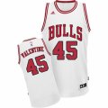 Mens Adidas Chicago Bulls #45 Denzel Valentine Swingman White Home NBA Jersey
