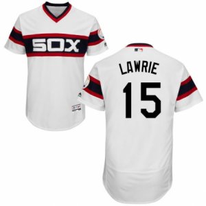 Men\'s Majestic Chicago White Sox #15 Brett Lawrie White Flexbase Authentic Collection MLB Jersey