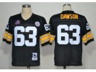 NFL Jerseys Pittsburgh Steelers #63 Dermontti Dawson Black M&N Hall of Fame 2012