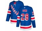 Men Adidas New York Rangers #28 Tie Domi Royal Blue Home Authentic Stitched NHL Jersey