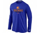 Nike Cleveland Browns Critical Victory Long Sleeve T-Shirt Blue