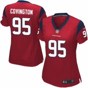 Women\'s Nike Houston Texans #95 Christian Covington Limited Red Alternate NFL Jersey