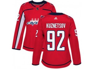Women Adidas Washington Capitals #92 Evgeny Kuznetsov Red Home Authentic Stitched NHL Jersey