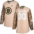 Mens Boston Bruins Camo Adidas Veterans Day Custom Practice Jersey