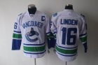 nhl vancouver canucks #16 linden white[c patch]
