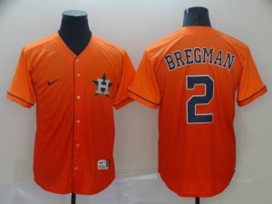 Astros #2 Alex Bregman Orange Drift Fashion Jersey