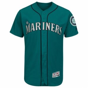 Mens Seattle Mariners Majestic Alternate Blank Green Flex Base Authentic Collection Team Jersey