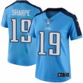 Womens Nike Tennessee Titans #19 Tajae Sharpe Limited Light Blue Rush NFL Jersey