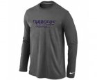 Nike San Diego Charger Authentic font Long Sleeve T-Shirt D.Grey